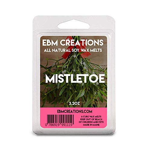 Mistletoe - Scented All Natural Soy Wax Melts - 6 Cube Clamshell 3.2oz Highly Scented Mistletoe - Scented All Natural Soy Wax Melts - 6 Cube Clamshell 3.2oz Highly Scented