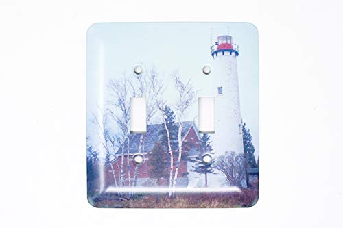 St Helena Island Michigan Lighthouse Double Light Switch Plate