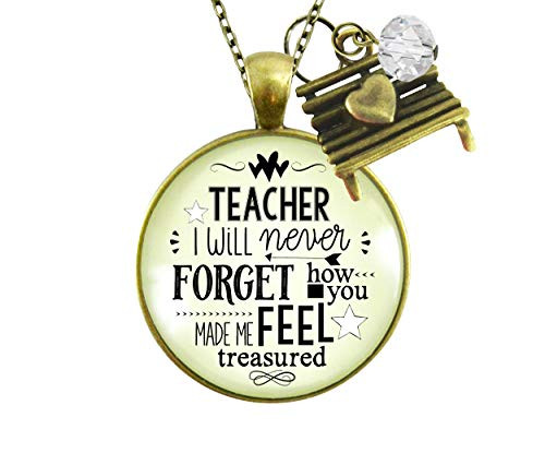 Gutsy Goodness 24 inch Teacher Necklace I Will Never Forget Jewelry Appreciation Gift Gutsy Goodness 24 inch Teacher Necklace I Will Never Forget Jewelry Appreciation Gift