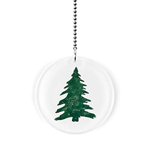 Woodland Pine Tree Silhouette Fan Light Pull