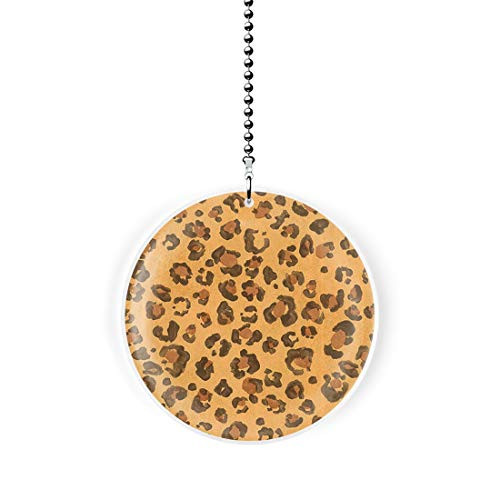 Golden Leopard Print Fan Light Pull