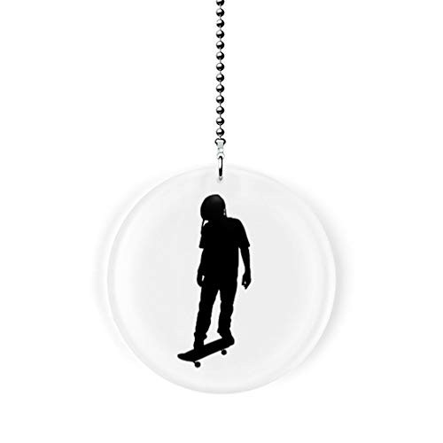 Skateboarder Silhouette Fan Light Pull