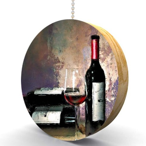 Wine Cellar Hardwood Oak Fan Light Pull