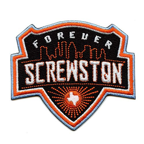 Forever Screwston Soccer Patch Houston Texas Iron On Embroidered