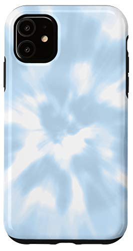iPhone 11 Aesthetic Light Blue Pastel Tie Dye Case