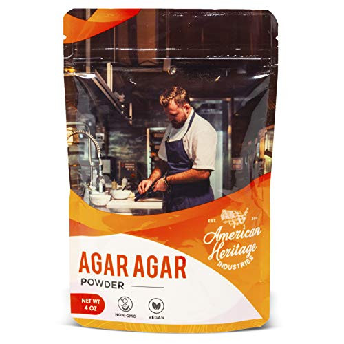 Agar Agar Powder  Vegan Cheese Powder and Vegan Gelling Agent  4 OZ by American Heritage Industries