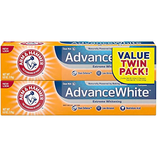 Arm  and  Hammer SGJFG Advance White Extreme Whitening with Stain Defense  Fresh Mint  6 oz 2 Twin Packs - 4 Total  Packaging May Vary