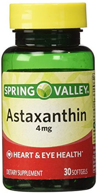 Spring Valley - Astaxanthin 4 mg 30 Softgels Spring Valley - Astaxanthin 4 mg 30 Softgels