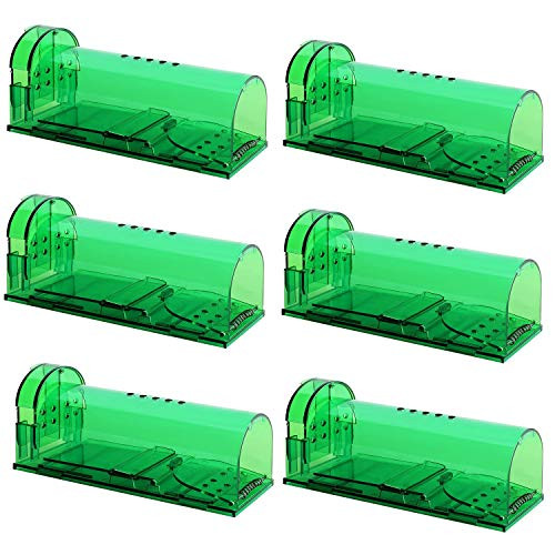 Authenzo Humane Mouse Trap Smart No Kill Mouse Trap Catch and Release  Safe for People and Pet - 6 Pack