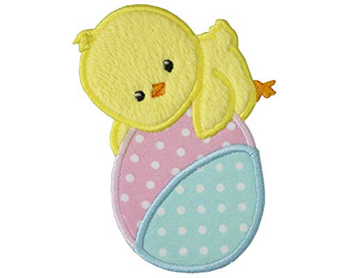 Baby Easter Chick with Egg Applique Patch in your choice of sew on or Iron on patch