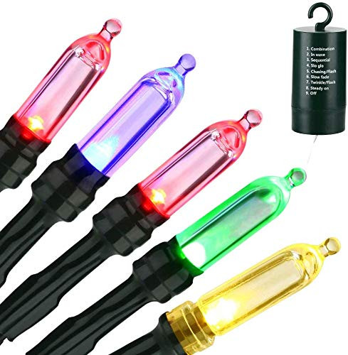Battery String Lights  33ft 100 LED Mini String Lights with 8 Modes  and  Timer  Waterproof Battery Operated Fairy Lights for Garden  Party  Holiday  Patio  Christmas Decorations Multicolor