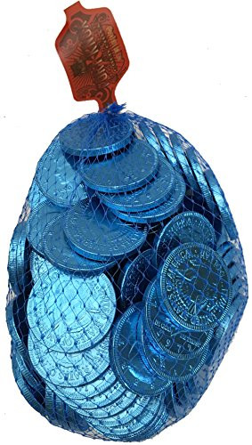 Fort Knox Milk Chocolate 1.5-inch Coins Light Blue Foil  1 lb