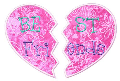 Best Friends Applique Patch in your choice of sew on or Iron on patch