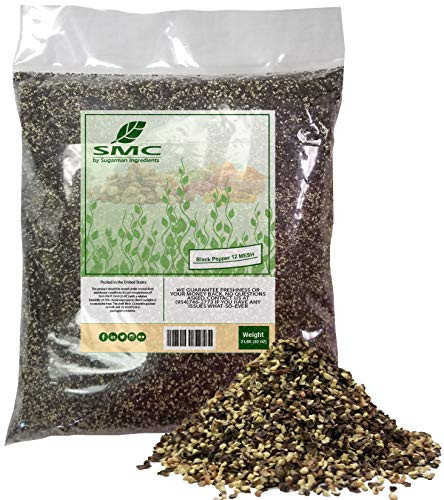 Black Pepper 12 MESH 2 Pounds Bulk Bag -Heat Sealed to Maintain Freshness-Spice Seasoning-12M