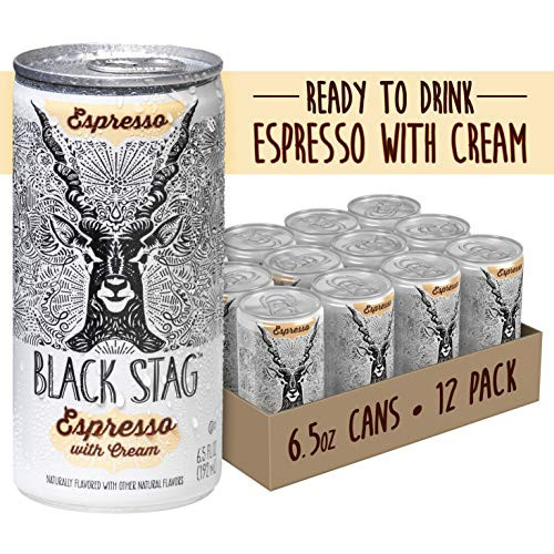 Black Stag Coffee Pre-Made Espresso with Cream  Ready to Drink  6.5 fl oz  Pack of 12