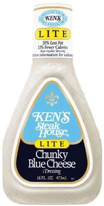 Ken s Steak House Lite Chunky Blue Cheese Dressing 16 0z.  Pack Of 6