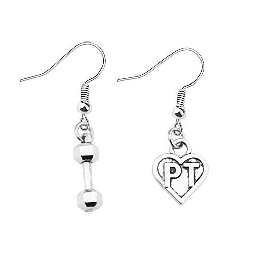 bobauna Physical Therapist Gift Because Badass Miracle Worker Isn t An Official Job Title PT Keychain Physical Therapy Jewelry Appreciation Gift  PT earrings