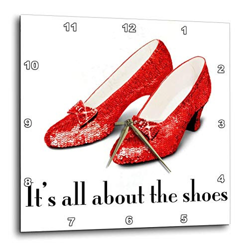 3dRose DPP_108339_1 Its All About The Shoes-Wall Clock, 10 by 10-Inch