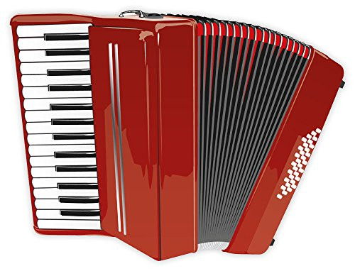 Accordion Accordion music instrument sticker decal 5 inch  x 4 inch