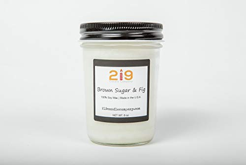 Brown Sugar  and  Fig Scented Soy Candle 8oz.