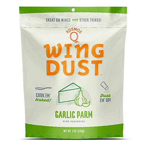 Kosmos Q Garlic Parmesan Wing Dust Chicken Wing Seasoning Dry BBQ Rub Spice 5 oz. Bag Kosmos Q Garlic Parmesan Wing Dust Chicken Wing Seasoning Dry BBQ Rub Spice 5 oz. Bag