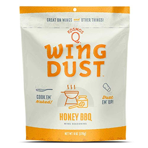 Kosmos Q Honey Barbecue Wing Dust Chicken Wing Seasoning Dry BBQ Rub Spice 6 oz. Bag Kosmos Q Honey Barbecue Wing Dust Chicken Wing Seasoning Dry BBQ Rub Spice 6 oz. Bag