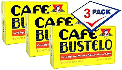 Cafe Bustelo Coffee Espresso  10-Ounce Bricks  Pack of 3