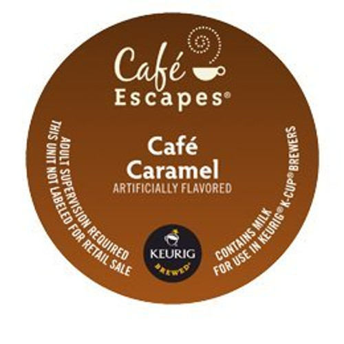 Cafe Escapes Cafe Caramel  K-Cup Portion Pack for Keurig Brewers  24 Count