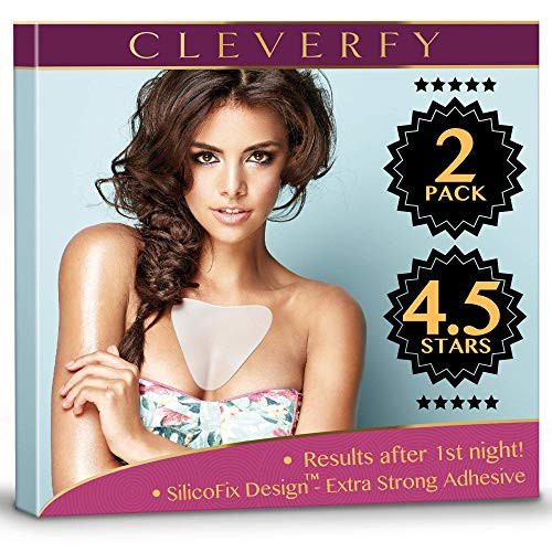 Cleverfy Chest Wrinkle Pads Sleeping  2 Pack of V-Shape  - Decollete Anti Wrinkle Chest Pads - Silicone Chest Wrinkle Pad - Anti Wrinkle Pads - Silicon Chest Wrinkle Pads for Chest Wrinkle Prevention