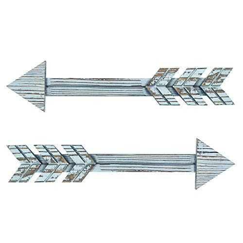 Cocomong Farmhouse Arrow Wall Decor Rustic Wood Arrows Sign for Home Wall Hanging Set of 2