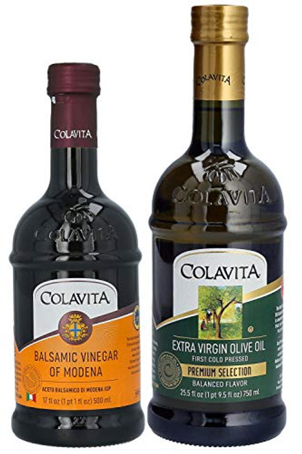 Colavita Extra Virgin Olive Oil and Balsamic Vinegar of Modena 42.5 Ounce Colavita Extra Virgin Olive Oil and Balsamic Vinegar of Modena 42.5 Ounce