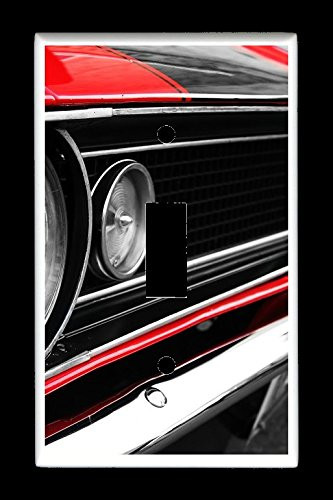 Single Toggle  1-toggle  Light Switch Plate Cover - Racing Race Cars - Muscle Car