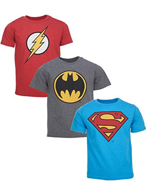 DC Comics Justice League Batman Superman Flash Little Boys 3 Pack T-Shirts 6 DC Comics Justice League Batman Superman Flash Little Boys 3 Pack T-Shirts 6