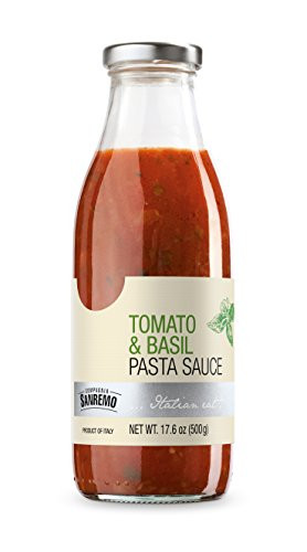 Compagnia Sanremo Tomato and Basil Pasta Sauce  17.6 Ounce  Pack of 6