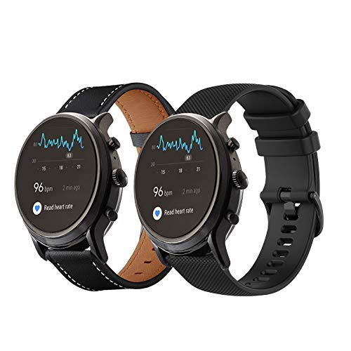 Anrir Compatible for Fossil Gen 5 Carlyle Watch Band 22mm Silicone PlusLeather Band Black for Fossil Gen 5 Carlyle hr Garrett Gen 4 Explorist HR Explorist Gen 3 Smart Watch-2Pack Anrir Compatible for Fossil Gen 5 Carlyle Watch Band 22mm Silicone PlusLeather Band Black for Fossil Gen 5 Carlyle hr Garrett Gen 4 Explorist HR Explorist Gen 3 Smart Watch-2Pack