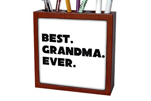 3dRose ph_192718_1 Best Grandma Ever Tile Pen Holder, 5"