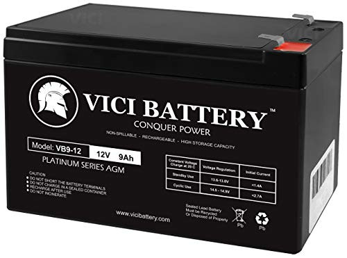 VICI Battery 12V 9Ah Battery Replacement for Vision CP1272  CP1290 Brand Product
