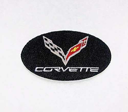 CORVETTE C7 IRON ON EMBROIDERED PATCH 3.2 inch  X 1.8 inch  EMBROIDERY 100 Percent CAR AUTO RACING