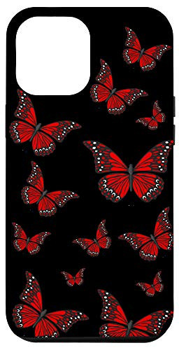iPhone 12 Pro Max Red Butterflies Case