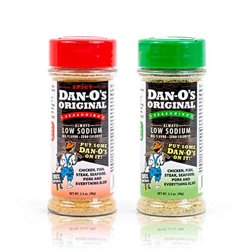 Dan-O s Seasoning Starter Pack - All Natural  Low Sodium  No Sugar  No MSG - Two  2  3.5 oz Bottles