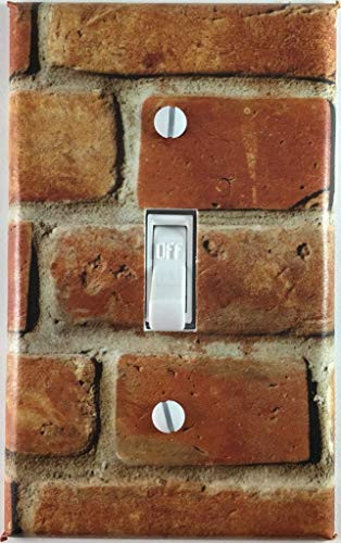 Brick Wall Design Decorative Single Toggle Light Switch Wall Plate