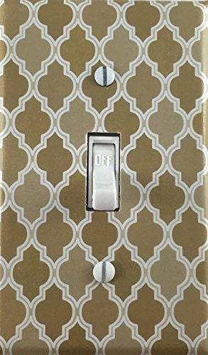 Brown Lattice Design Decorative Single Toggle Light Switch Wall Plate