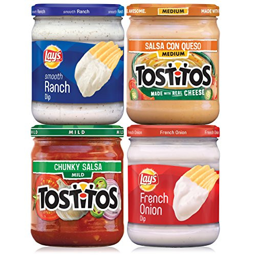 Lay s  and  Tostitos Party Salsa and Dips Variety Pack  4 Count