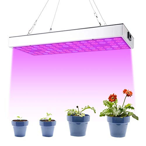 75 LED Grow Light for Indoor Plants Purple IR Red Blue Panel 45W Full Spectrum Plant Growing Light for Indoor Plants Micro Greens Clones Succulents Seedlings Vegetable and Flower