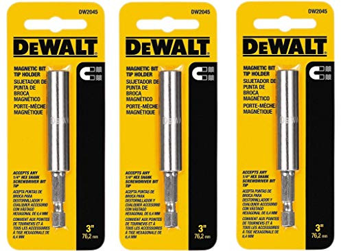 DEWALT DW2045 Professional 3-Inch Magnetic Bit Tip Holder  3 Pack