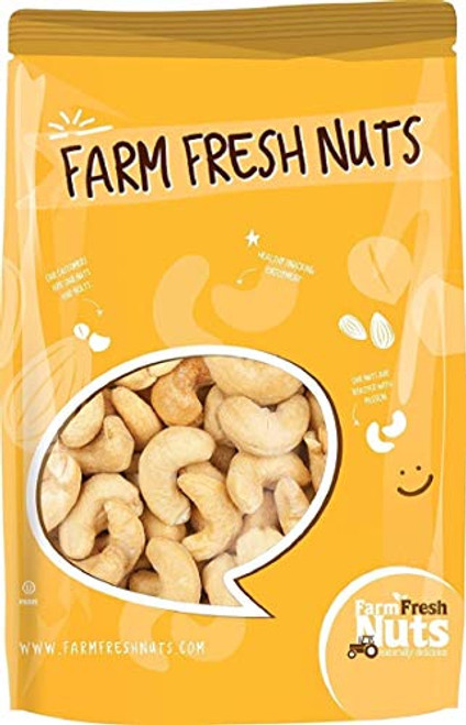 Dry Roasted Cashews Unsalted Baked In Small Batches for added freshness Without Oil Perfectly Crunchy Naturally Delicious 1 LB By Farm Fresh Nuts Brand Dry Roasted Cashews Unsalted Baked In Small Batches for added freshness Without Oil Perfectly Crunchy Naturally Delicious 1 LB By Farm Fresh Nuts Brand