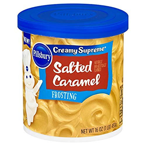 Pillsbury Creamy Supreme Salted Caramel Flavored Frosting  16-Ounce  Pack of 8   8 count  pack of 1