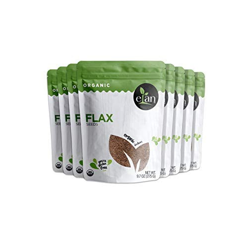 Elan Organic Flax Seeds 8 Pack  77.6 Ounce