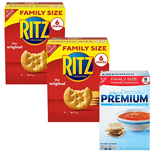 Ritz Crackers  and  Premium Saltine Crackers Variety Pack  Family Size  3 Boxes