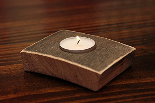 Whiskey Barrel Tealight holder  Tea light holder  Rustic wedding candle holder  gift for men  Rustic candle holder  Wooden tealight holder